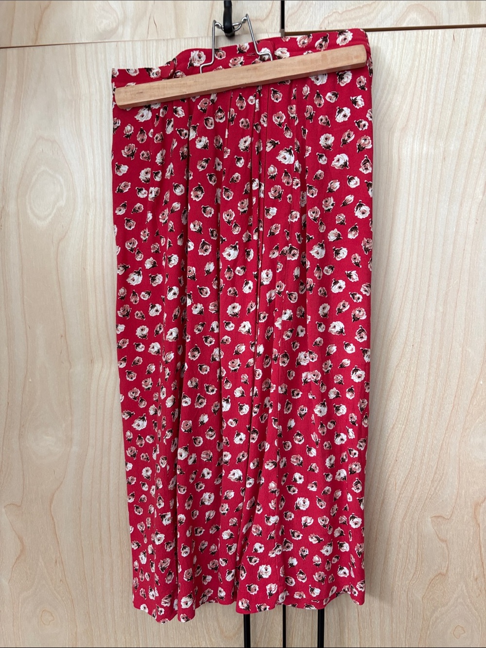 Rouje Red Floral Midi Skirt